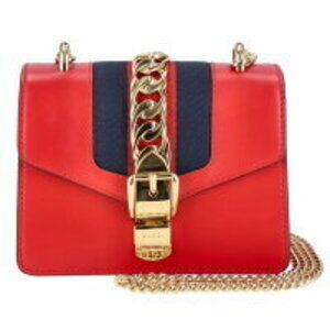 Gucci Sylvie leather chain crossbody bag Red